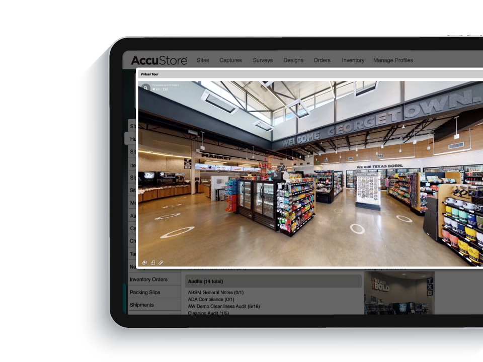 AccuStore Virtual Store Walkthrough Tablet