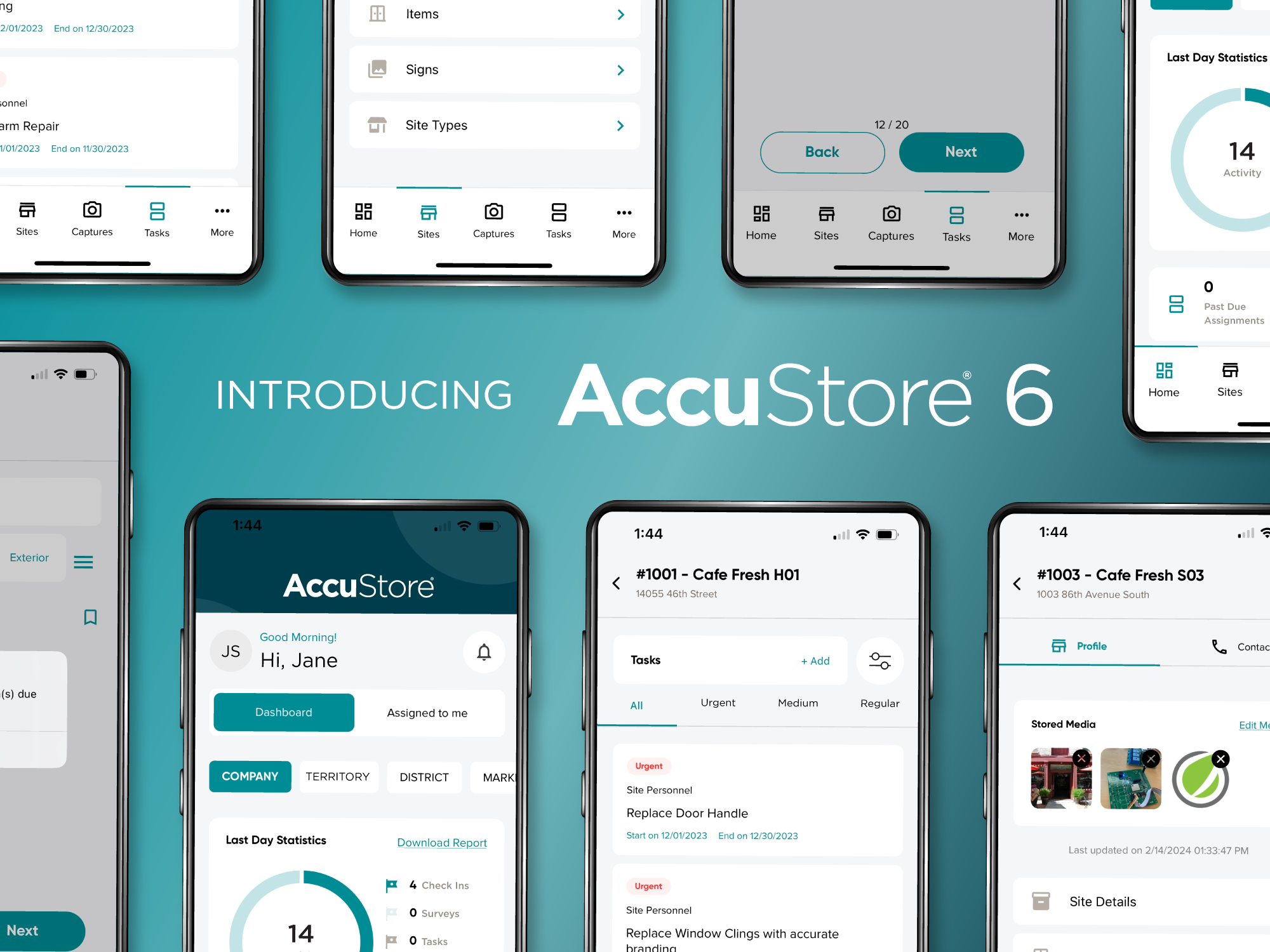 AccuStore 6.0 Screens on Mobile